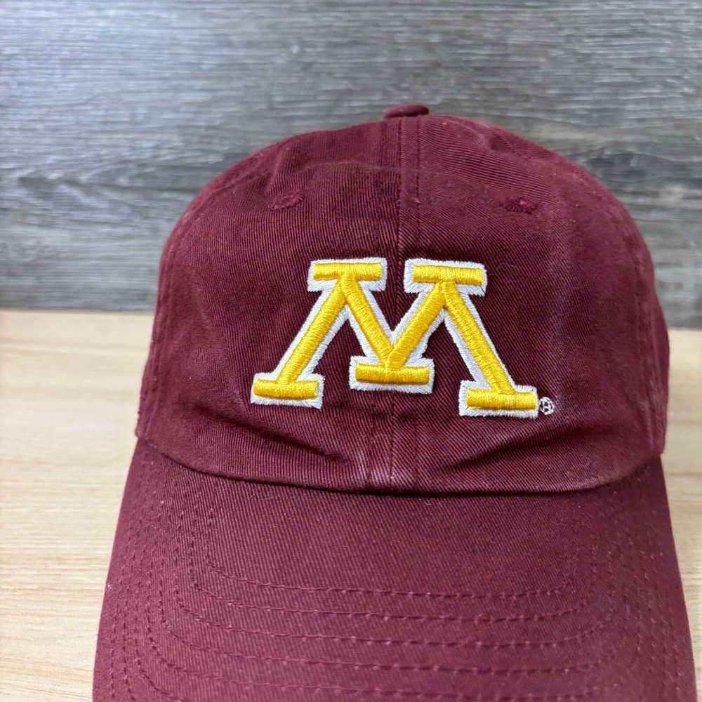 Minnesota Golden Gophers Hat Cap Strap Back Womens Maroon Gold‎ New Era Retro - Picture 3 of 11
